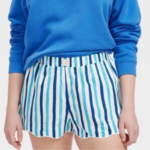NWT Roller Rabbit x Target Pajamas Striped Blue & White Women’s Boxer Shorts